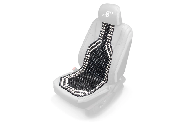 Priekinės sėdynės užtiesalas iš karoliukų Black