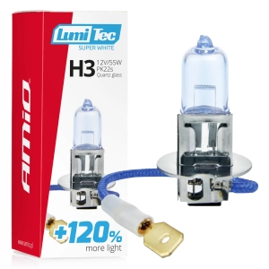 Halogeninė lemputė H3 12V 55W LumiTec Super White +120%