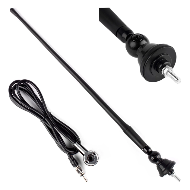 Automobilio antena 34cm 5mm adaptor ANT02