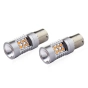 LED lemputės CANBUS 3030 24SMD 1156 BAU15S PY21W Amber 12V/24V