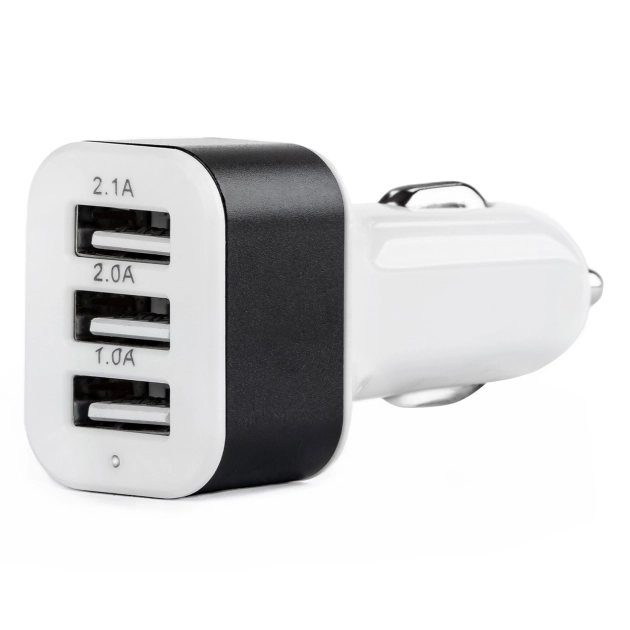 USB automobilinis įkroviklis 3xUSB white PCH-03