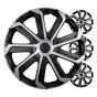 Ratų gaubtai (kalpokai) 4 vnt. EVO black & silver R14