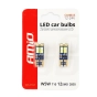 LED lemputės CANBUS 12SMD 2835 T10e (W5W) White 12V/24V