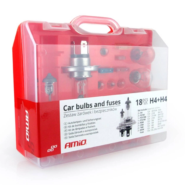 Halogeninių lempučių rinkinys 19pcs (2xH4)