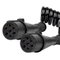 Spyruoklinis kabelis TIR 2x 7 kontaktų N tipo 5m 24V AMIO-04380