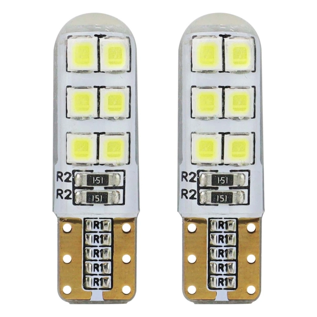 LED lemputės STANDARD T10 W5W 12xSMD 2835 12V Silca