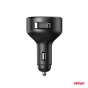 Retractable car charger C cable + USB C port 12/24V 60W AMIO-04368