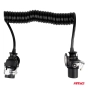Spyruoklinis kabelis TIR 2x 7 kontaktų EBS tipo 5m 24V AMIO-04383