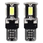 LED lemputės CANBUS 5SMD 5730 T10 (W5W) White