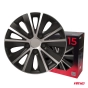 Ratų gaubtai (kalpokai) 4 vnt. Rapide black & silver R15