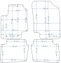 Silver tekstiliniai kilimėliai Hyundai i20 I (2008-2014)