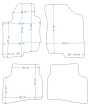 Diamond tekstiliniai kilimėliai Hyundai i30 I (2007-2012)
