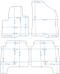 Diamond tekstiliniai kilimėliai Hyundai Santa Fe II Facelift (2010-2012)