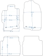 Diamond tekstiliniai kilimėliai Mazda 6 II (2007-2012)