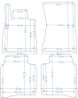 Diamond tekstiliniai kilimėliai Mercedes S Class W222 (2013-2020)