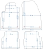 Diamond tekstiliniai kilimėliai Saab 9-3 II (2002-2014)