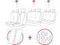 Leather Standard užvalkalai Ford Transit Custom VII 9 Seats (2013→)